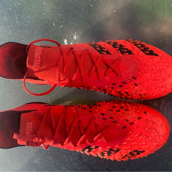 Adidas Predator Freak.1 FG Red Black Soccer Cleats Mens Size 7.5 - Picture 5 of 6